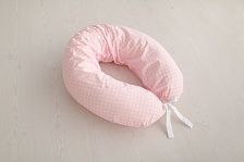 Подушка для беременных универсальная , розового цвета, принт горошек