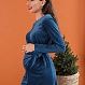 Нарядное платье для беременных "Кристи", с кормлением в цвете деним 1