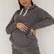 Спортивный костюм для беременных и кормящих в цвете графит, на флисе 4