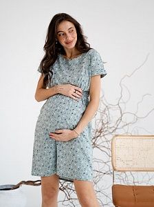 Платье для беременных и для кормления " Баунти" в оливковом  цвете