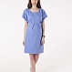 Платье для беременных приталенный силуэт, голубое 0