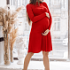 Платье для беременных  и кормящих " Рио" в красном цвете 1