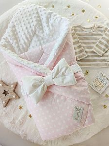Конверт-одеяло на выписку "Basik" зимнее, розовый 