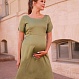 Платье для беременных " Виктория" в цвете хаки 1