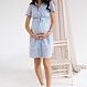Платье-рубашка для беременных "Верес", голубая полоска 0