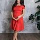 Платье для беременных  и кормящих " Тове" в алом цвете 1