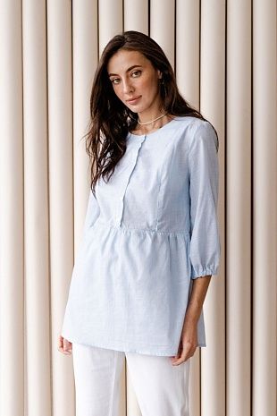 Блуза-рубашка для беременных и кормящих мам