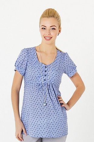 Блуза для беременных "Лето" в голубом цвете